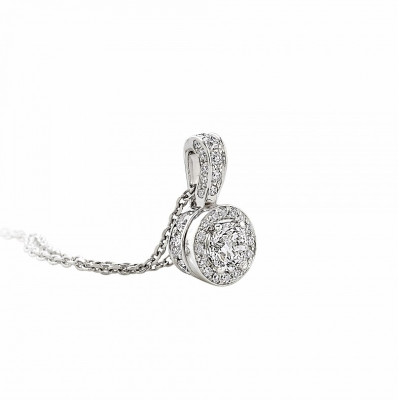 Girocollo Icona 9 in oro bianco e diamanti