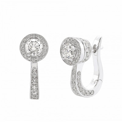 Orecchini Icona 9 in oro bianco e diamanti
