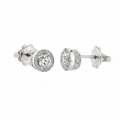 Orecchini Icona 9 in oro bianco e diamanti