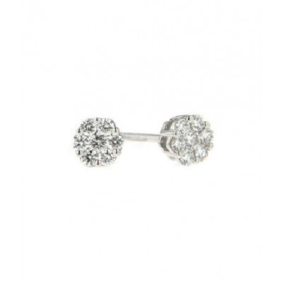 Orecchini in oro bianco e 14 diamanti 0,39 ct