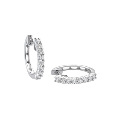 Orecchini in oro bianco e diamanti 0,37 ct. FG VS