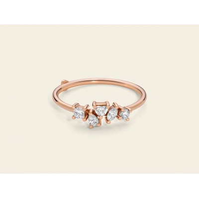 Anello diamanti incastonati