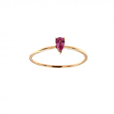 Anello zaffiro rosa Goccia