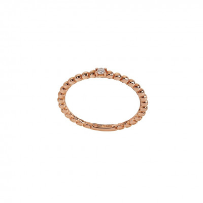 Anello Palline e diamante