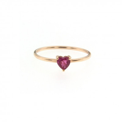 Anello Cuore Rubino