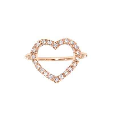 Anello Cuore e diamanti