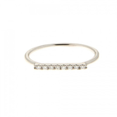 Anello Barretta con Diamanti bianchi
