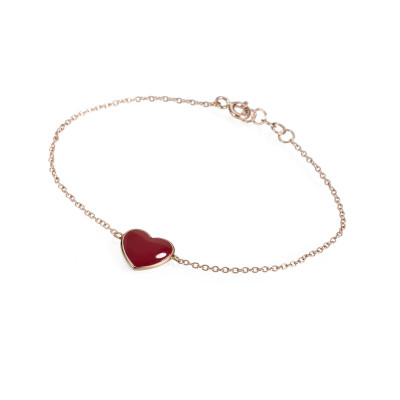Bracciale Cuore smalto rosso