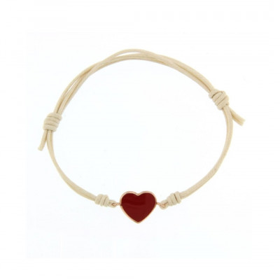 Bracciale Cuore smalto rosso
