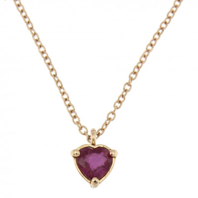 Collana Cuore rubino