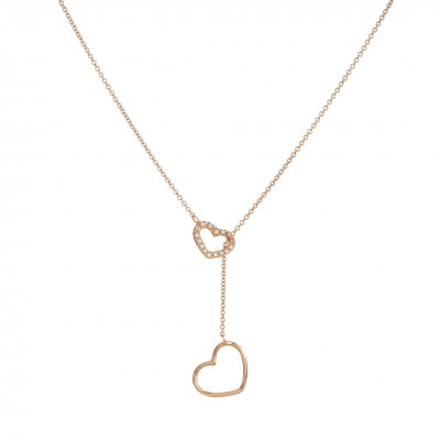 Collana Doppio Cuore Saliscendi