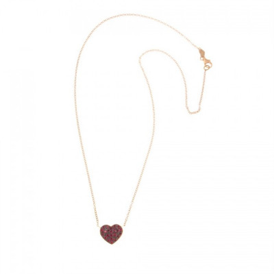 Collana Cuore Rubini