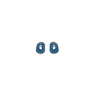 Orecchini Mini Puzzle zaffiri blu