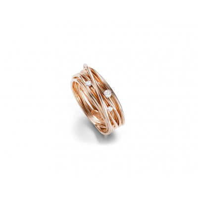 Tibet Ring in rose gold and white diamonds