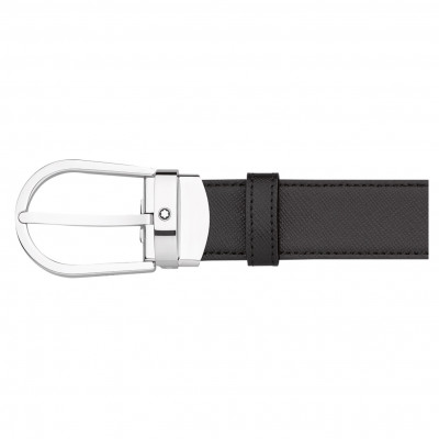 Cintura elegante nera/marrone reversibile regolabile
