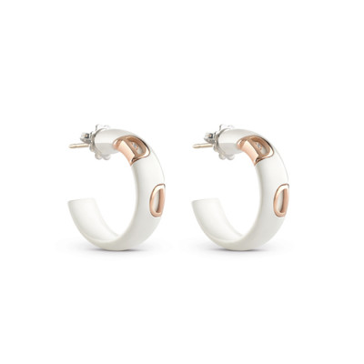 Orecchini in ceramica bianca e diamante 