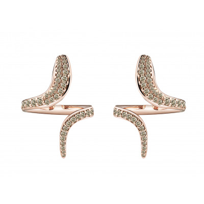Orecchini in oro rosa e diamanti brown 