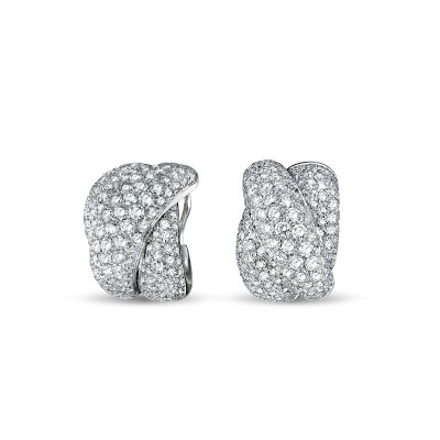 Orecchini in oro bianco e diamanti