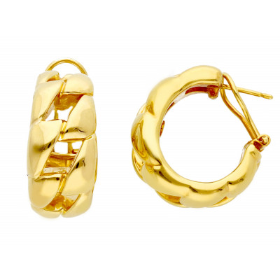 Orecchini in oro giallo maglia catena grumetta 7,10 g