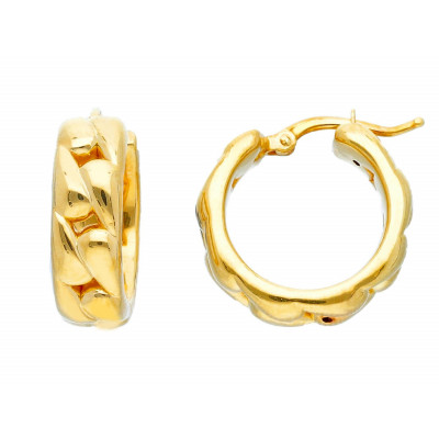 Orecchini in oro giallo maglia catena grumetta 3,25 g