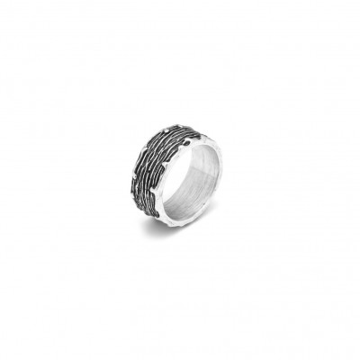 Anello Fascia Graffiato