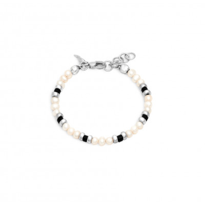 Bracciale Tango grafite e perle