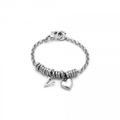 Bracciale Cuore e Lettera V