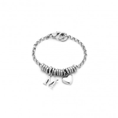 Bracciale Cuore e Lettera M