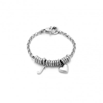 Bracciale Cuore e Lettera J