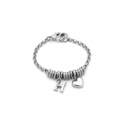 Bracciale Cuore e Lettera H