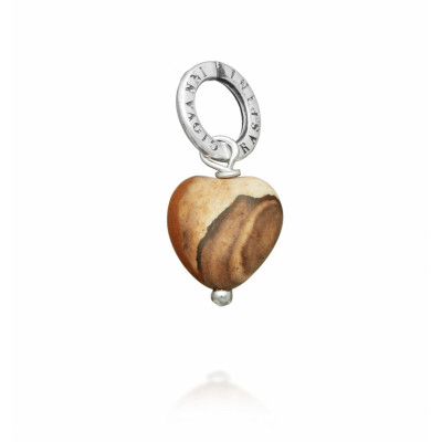 Charm Cuore Pietra Paesina