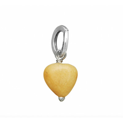 Charm Cuore Avventurina Gialla