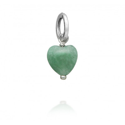 Charm Cuore Avventurina Verde
