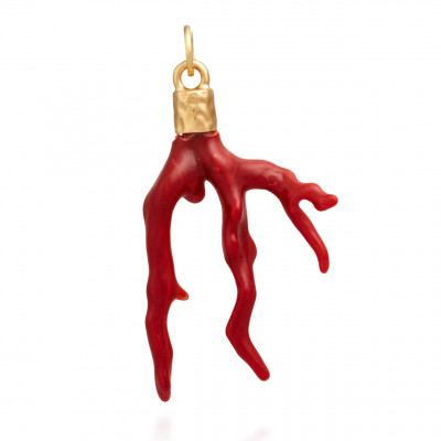 Charm Corallo Rosso oro