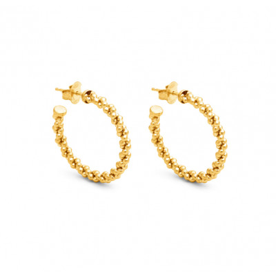 Orecchini Cerchio Treccia medi oro