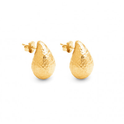 Orecchini Goccia Martellati oro