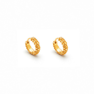 Orecchini Huggie Perlage oro