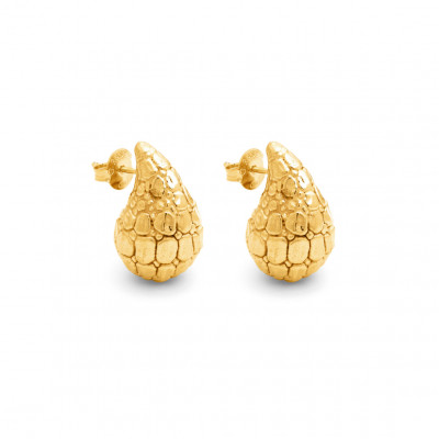 Orecchini Goccia Croco piccoli oro