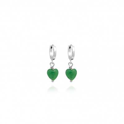 Orecchini Huggie Avventurina Verde