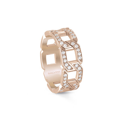 Anello Link in oro rosa