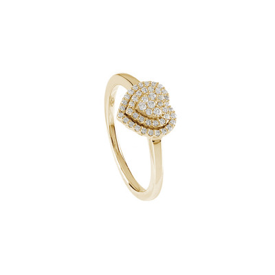 Anello Bagliori in oro giallo e diamanti