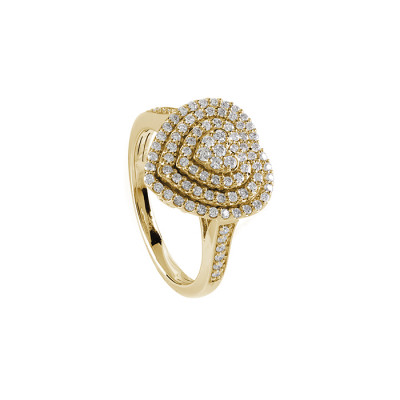 Anello Bagliori in oro giallo e diamanti