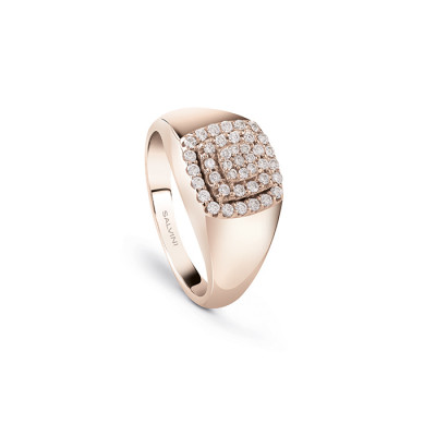 Anello Bagliori in oro rosa e diamanti