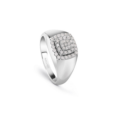 Anello Bagliori in oro bianco e diamanti