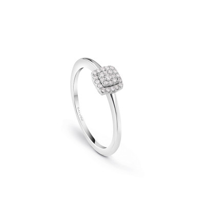 Anello Bagliori in oro bianco e diamanti