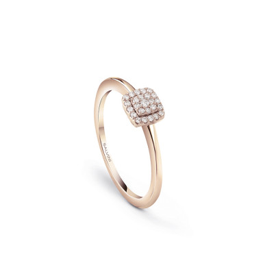 Anello Bagliori in oro rosa e diamanti