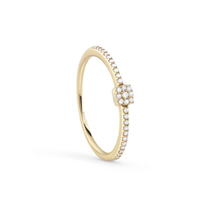 Anello Bagliori in oro giallo e diamanti