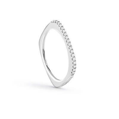 Anello Bagliori in oro bianco e diamanti
