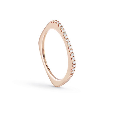 Anello Bagliori in oro rosa e diamanti