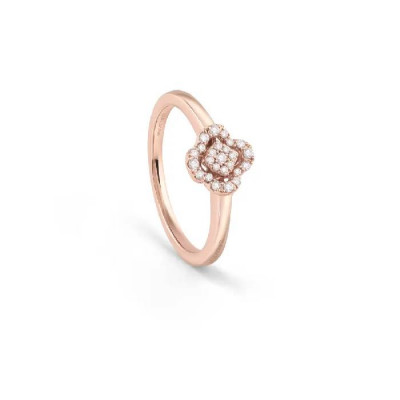 Anello Bagliori in oro rosa e diamanti